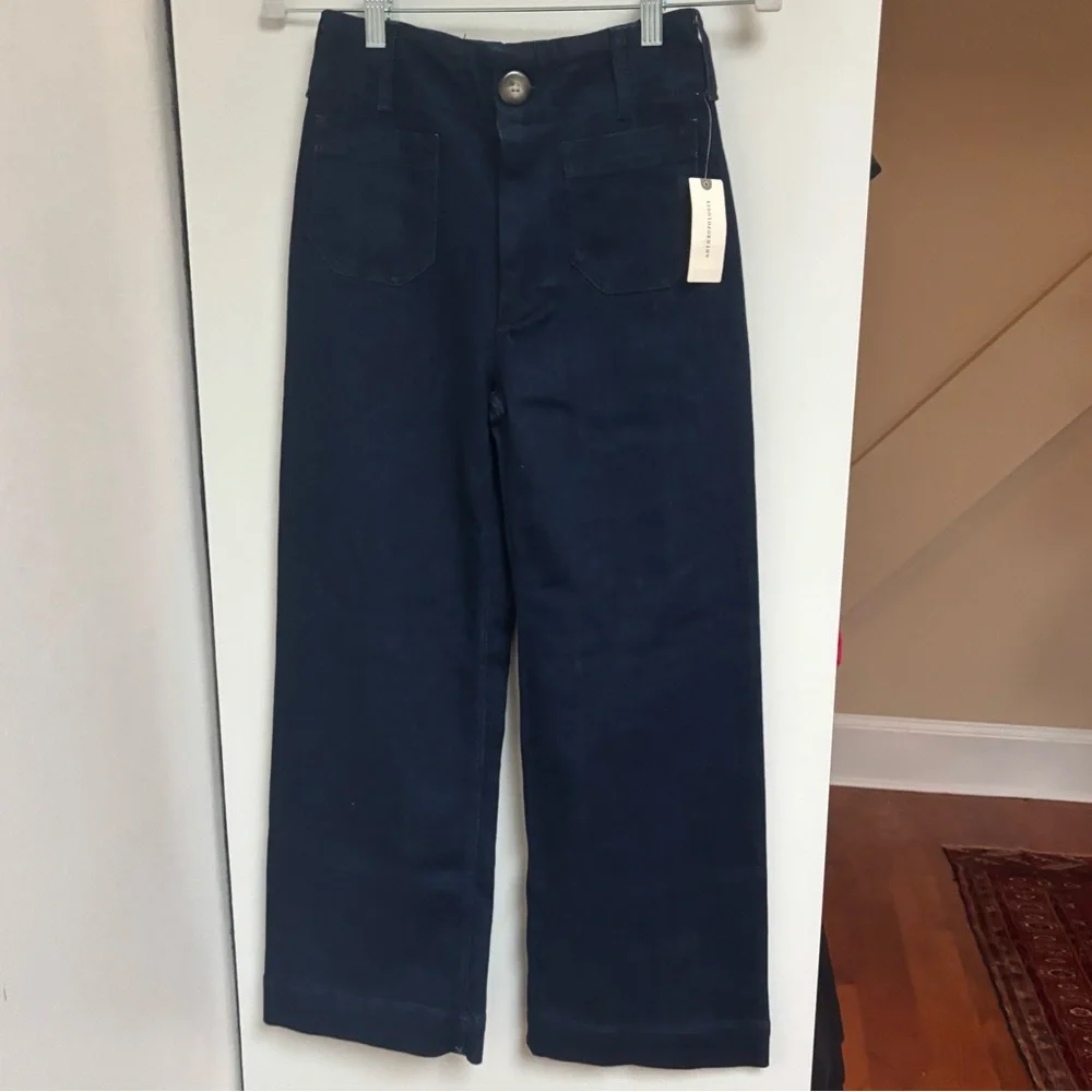 Anthropologie Navy Wide Leg Jeans - Picture 2 of 6